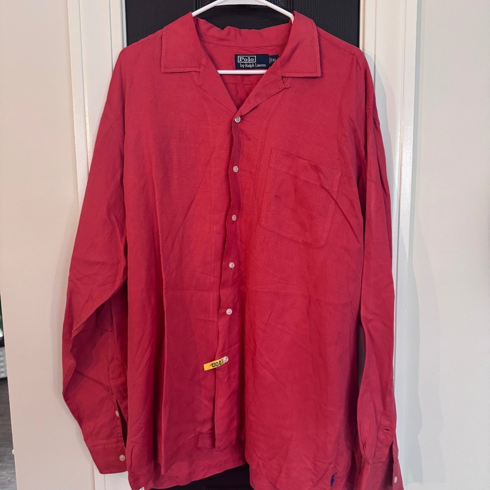 XL Polo Silk Linen Salmon